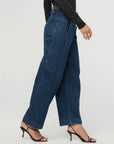 DUER - DENIM PERFORMANCE BARREL TAILLE HAUTE - DARK STONE AH26