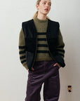 EVE GRAVEL - TRICOT WEASLEY - KAKI/NOIR - AH26