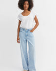 SKALL STUDIO - WIDE LEG WILLOW JEANS - LIGHT BLUE WORN - SS25