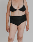 BASERANGE - CULOTTE TAILLE HAUTE - NOIR