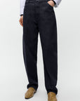 CORDERA - PANTALONS CAROTTE EN JEAN - NOIR - AH26