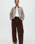 CORDERA - CORDUROY BAGGY PANTS - BROWN - PF26