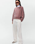 CORDERA - SPOTTED ROUND-NECK SWEATER - MALLOW - FW26