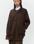 CORDERA - SPOTTED ZIPPER JACKET - CHOCOLATE - FW26