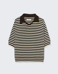 CORDERA - POLO EN COTON COL EN V - RAYÉ - PÉ26
