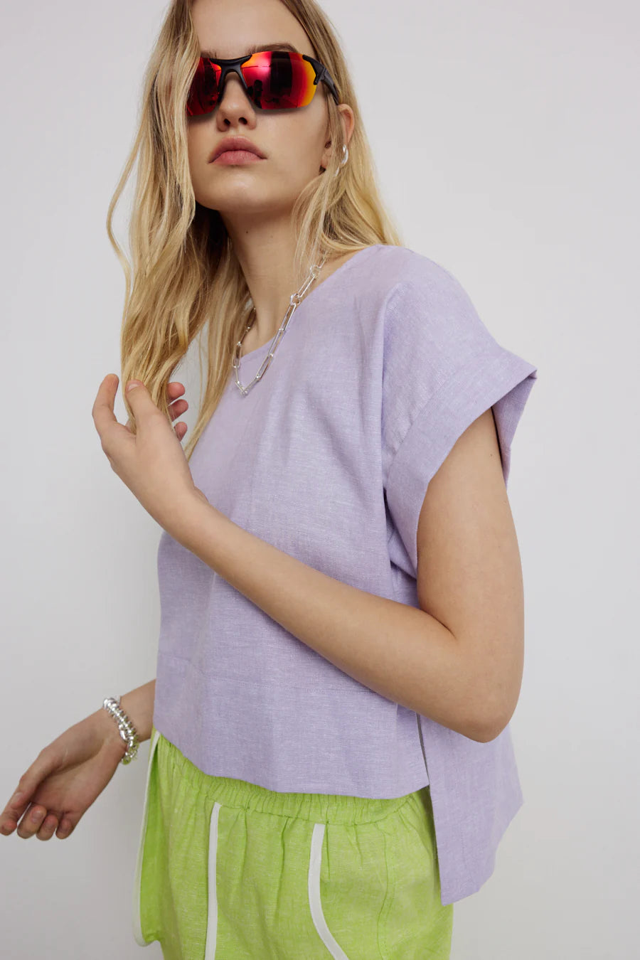 EVE GRAVEL - GIBSON TOP - LAVENDER ICE - SS24