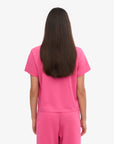 COLORFUL STANDARD - BOXY CROP T-SHIRT - BUBBLE GUM