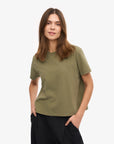 COLORFUL STANDARD - T SHIRT BOXY SHORT - DUSTY OLIVE