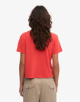 COLORFUL STANDARD - T SHIRT BOXY COURT - ROUGE TANGERINE
