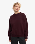 COLORFUL STANDARD - CHANDAIL COTON OUATÉ SURDIMENSIONNÉ - OXBLOOD RED