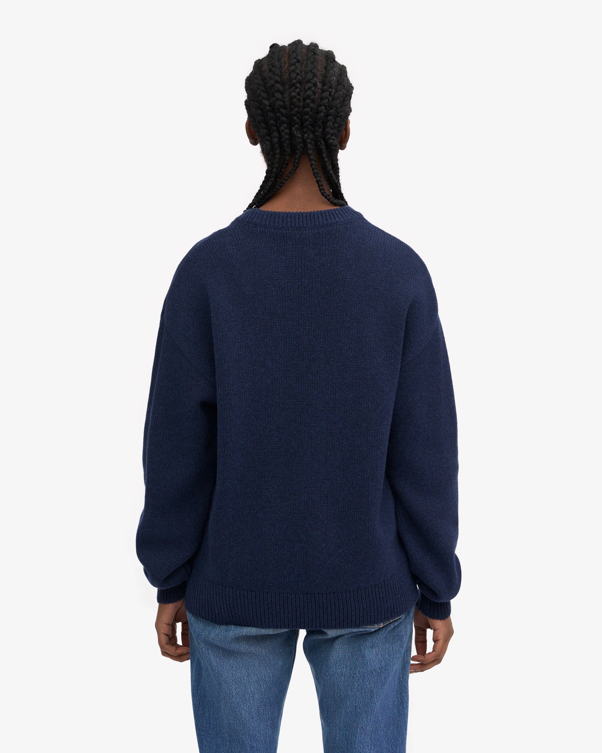 COLORFUL STANDARD - CHANDAIL MÉRINO SURDIMENSIONNÉ - MARINE BLEU