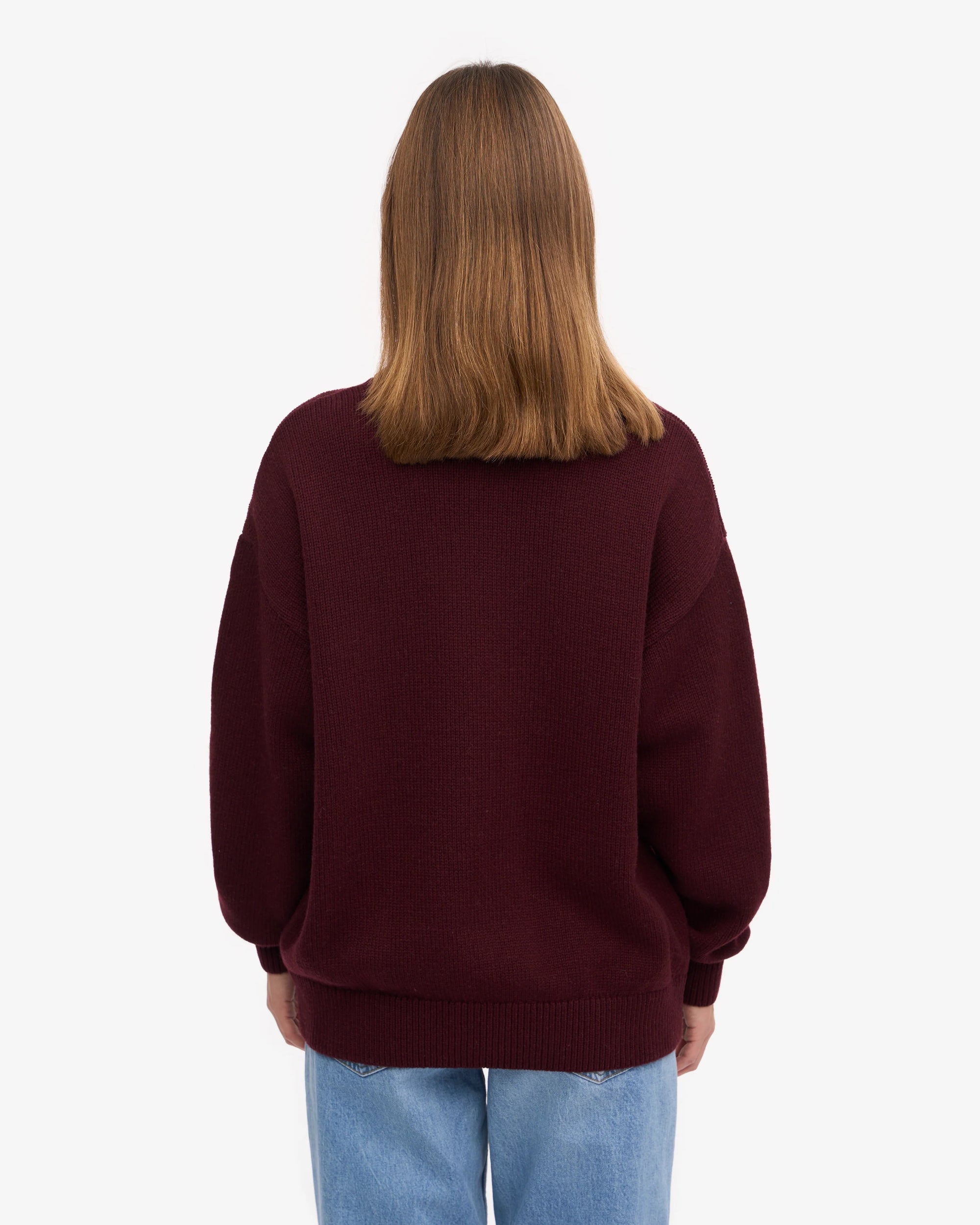 COLORFUL STANDARD - CHANDAIL MÉRINO SURDIMENSIONNÉ - OXBLOOD RED