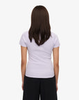 COLORFUL STANDARD - T-SHIRT COTELÉ - LAVANDE DOUX