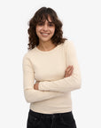 COLORFUL STANDARD - ORGANIC RIB LONG SLEEVE T-SHIRT - IVORY WHITE
