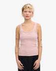 COLORFUL STANDARD - RIB TANK TOP - FADED PINK