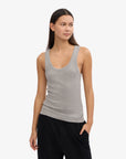 COLORFUL STANDARD - CAMISOLE COTELÉ - GRIS CHINÉ