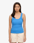 COLORFUL STANDARD - CAMISOLE COTELÉ - BLEU PACIFIQUE