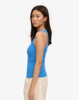 COLORFUL STANDARD - CAMISOLE COTELÉ - BLEU PACIFIQUE