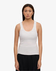 COLORFUL STANDARD - RIB TANK TOP - SNOW MELANGE