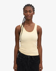 COLORFUL STANDARD - CAMISOLE COTELÉ - JAUNE PÂLE