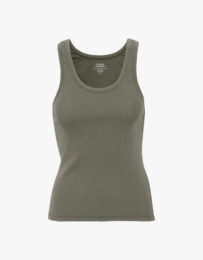COLORFUL STANDARD - RIB TANK TOP - DUSTY OLIVE