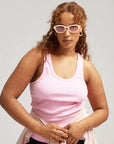 COLORFUL STANDARD - CAMISOLE COTELÉ - FLAMANT ROSE