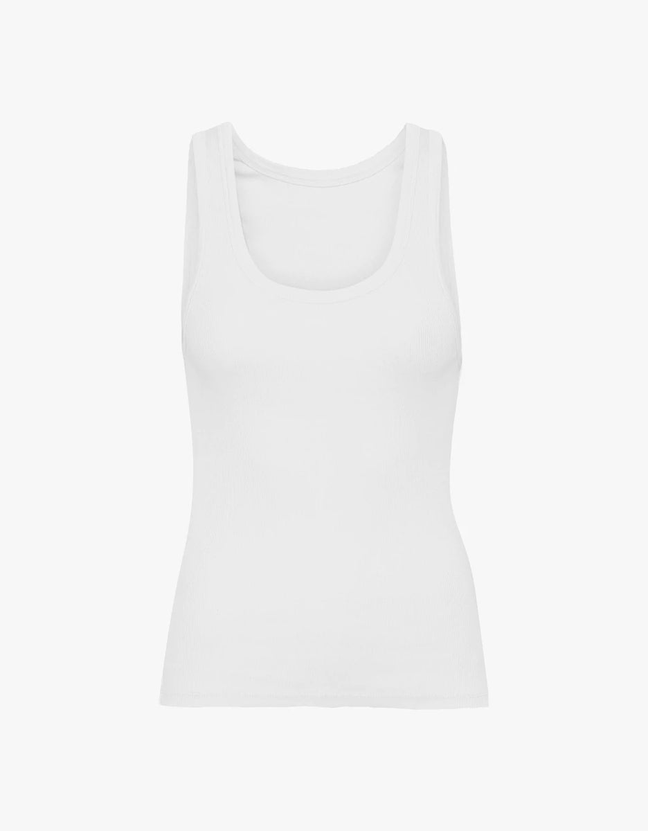 COLORFUL STANDARD - RIB TANK TOP - OPTICAL WHITE – Boutique