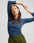 COLORFUL STANDARD - ORGANIC RIB LONG SLEEVE T-SHIRT - CEDAR BROWN