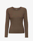 COLORFUL STANDARD - ORGANIC RIB LONG SLEEVE T-SHIRT - CEDAR BROWN