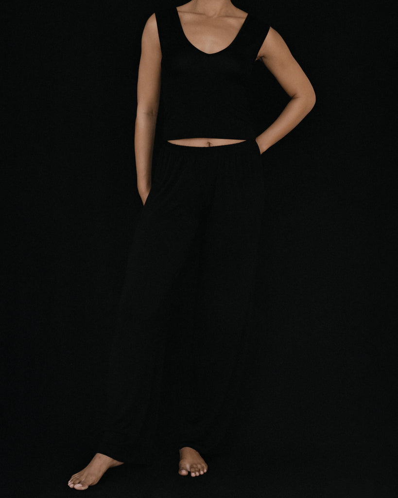 KYE INTIMATES - PANTALON DE NUIT RECLINE - NOIR