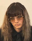 SPITFIRE - NAILSEA CLIP SUNGLASSES - SILVER/GOLD/TAN