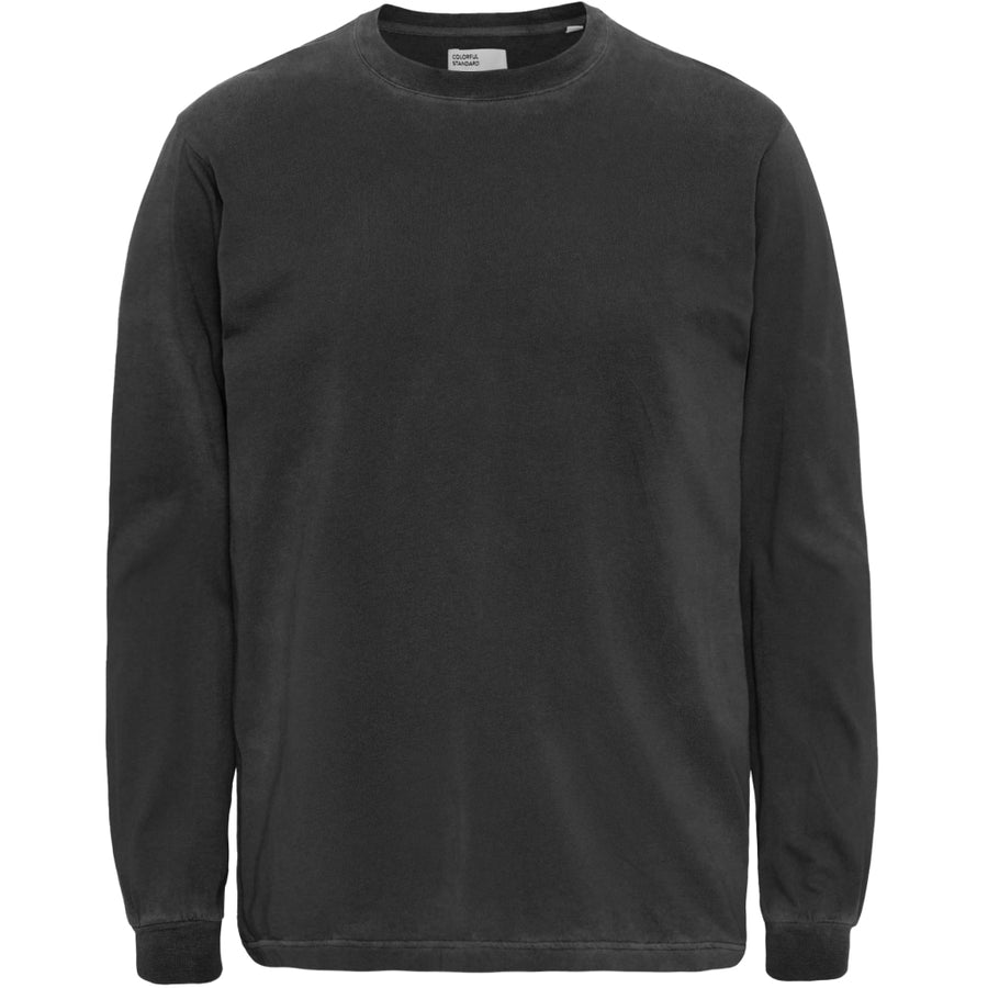 COLORFUL STANDARD - T-SHIRT SURDIMENSIONNÉ MANCHES LONGUES - NOIR DÉLAVÉ