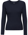 COLORFUL STANDARD - T-SHIRT RIB MANCHES LONGUES - NAVY BLUE