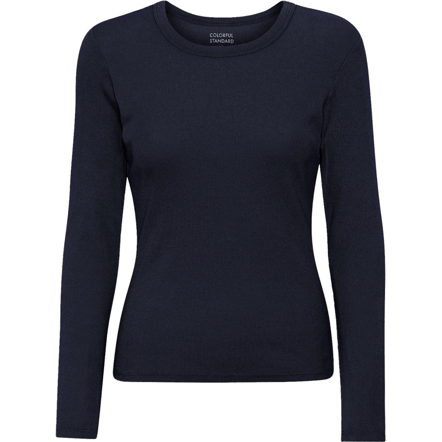 COLORFUL STANDARD - T-SHIRT RIB MANCHES LONGUES - BLEU MARINE