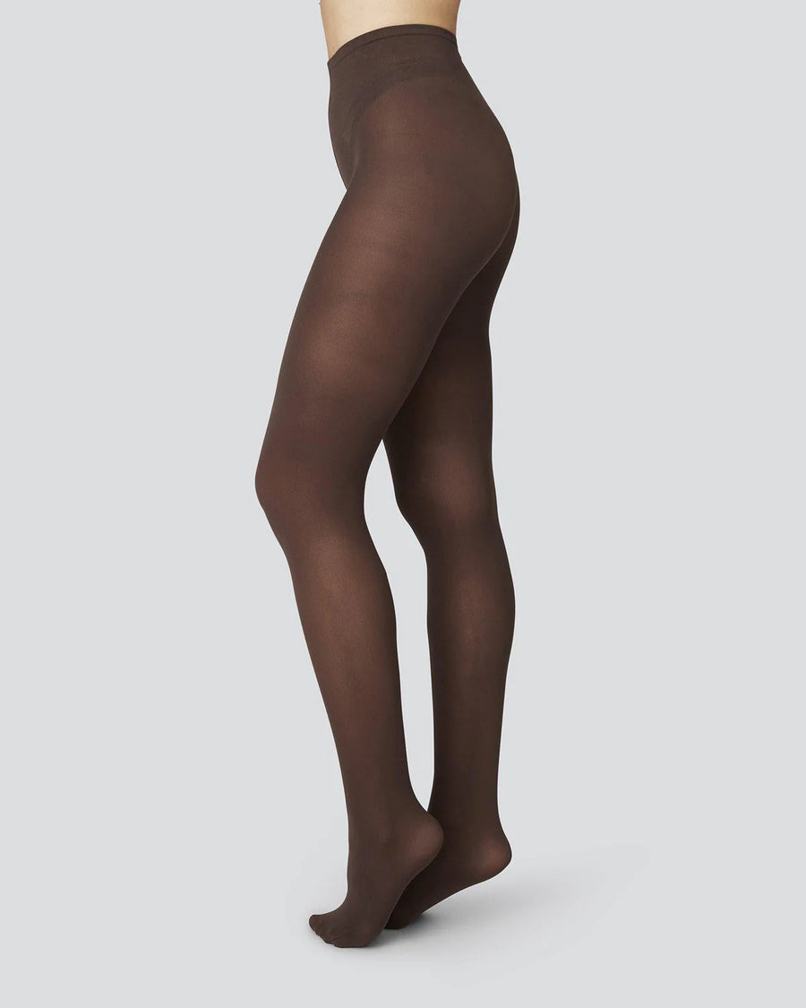 SWEDISH STOCKINGS - COLLANT OLIVIA - BRUN FONCÉ