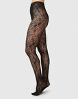 SWEDISH STOCKINGS - ROSA LACE TIGHTS - BLACK