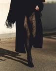 SWEDISH STOCKINGS - ROSA LACE TIGHTS - BLACK