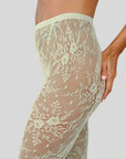 SWEDISH STOCKINGS - LACE TIGHTS ROSA - MINT
