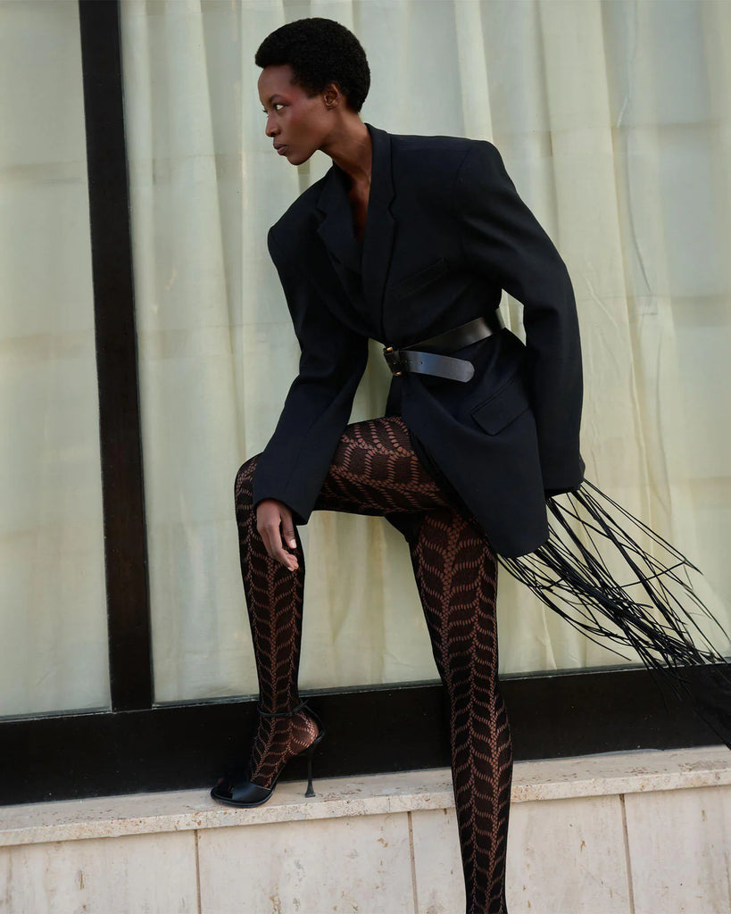 SWEDISH STOCKINGS COLLANT FILET MEJA NOIR