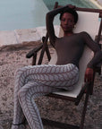 SWEDISH STOCKINGS - MEJA MESH TIGHTS - IVORY
