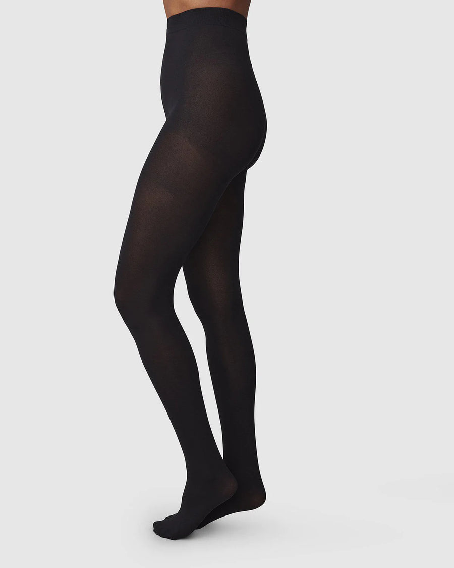 SWEDISH STOCKINGS - COLLANT COTON STINA - NOIR