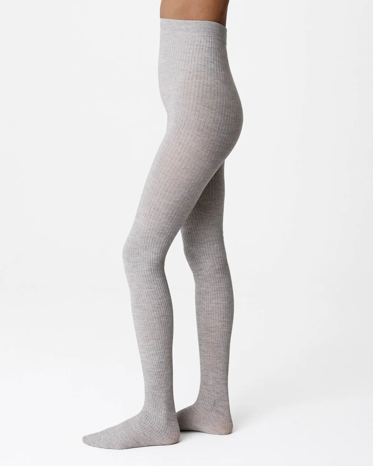 SWEDISH STOCKINGS - COLLANT EN LAINE COTELÉ DIANA - MÉLANGE BEIGE