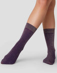 SWEDISH STOCKINGS - BAS BRILLANT INES - MAUVE/ARGENT
