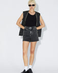 DR DENIM - NORA SHORTS - BLACK TAR USED - SS26