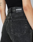 DR DENIM - NORA SHORTS - BLACK TAR USED - SS26