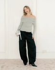 A BRONZE AGE - PANTALON GREENWICH - TWILL NOIR - AH26