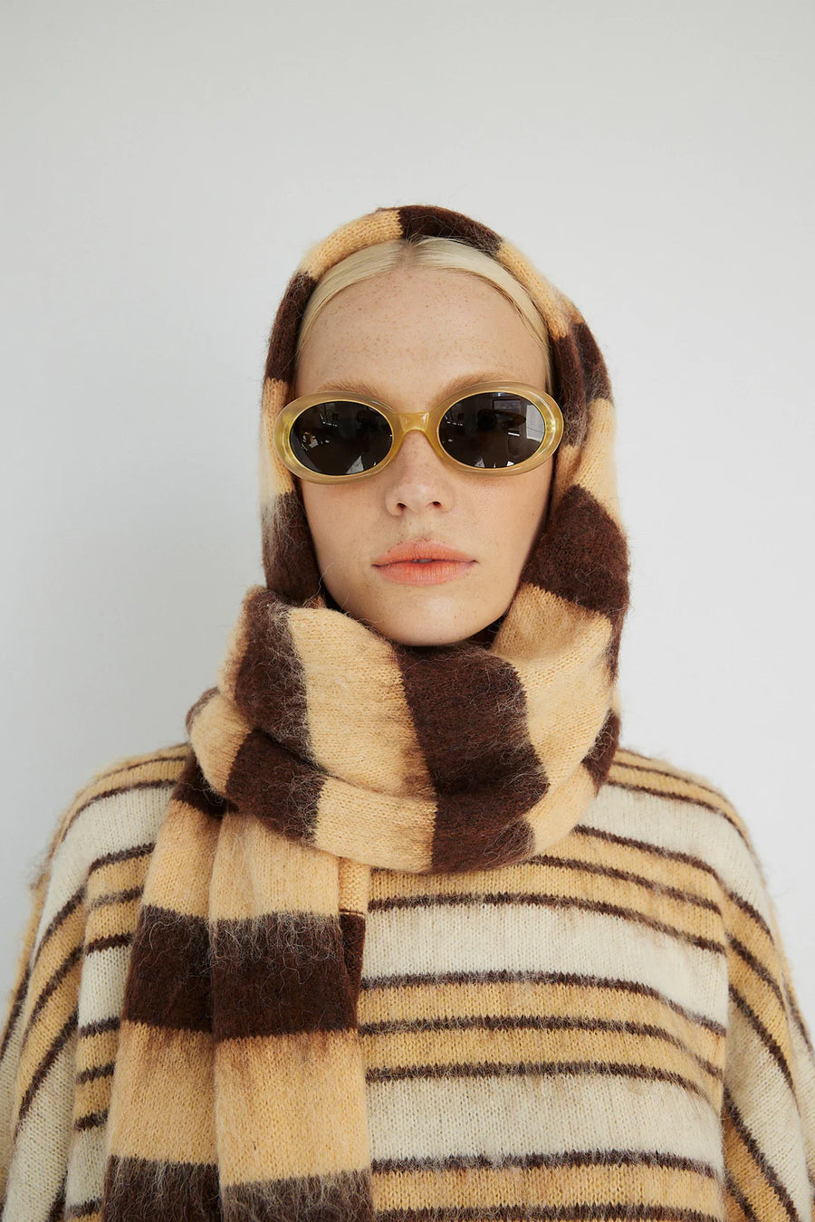 BOHÈME - FOULARD SCANDI - RAYÉ FONCÉ