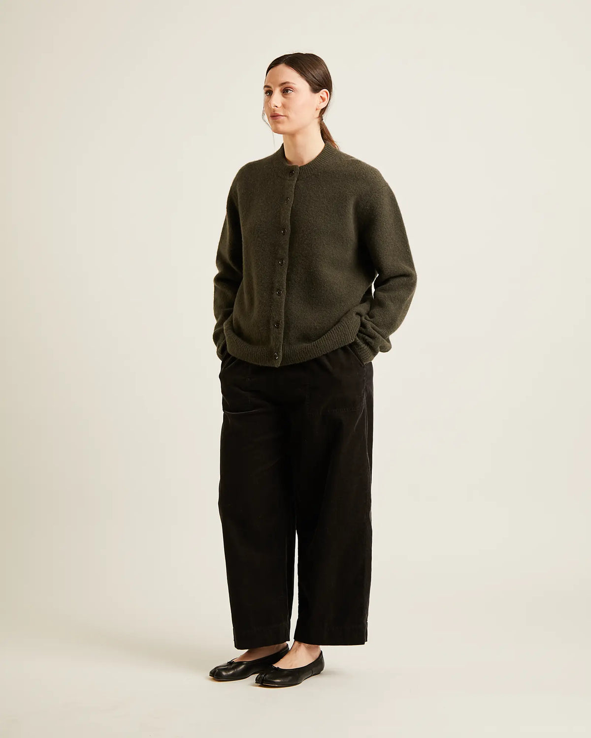NAIF - CARDIGAN MALO - VERT FUMÉ - AH26