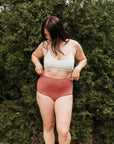 Q FOR QUINN - CULOTTE TAILLE HAUTE - GARANCE FONCÉ