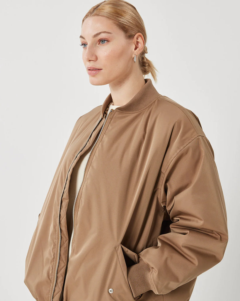 MINIMUM - MANTEAU BOMBER HENNIA - PINE BARK - AH23
